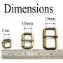 Pro Bamboo Kitchen 10pcs Metal Roller Buckle for Belts Bags DIY Hardware Accessories 1-1/2 Inch