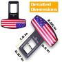 JUSTTOP 2-Pack Car Seat Belt Clip, Car Seat Belt Silencer Metal Tongue, Seat Safety Belt Buckle Auto Metal Seat, Universal for Most Vehicle-American Flag