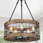 LALUZ Farmhouse Chandelier for Dining Room, 5-Light Rustic Chandelier for Kitchen Island, Entryway LALUZ Farmhouse Chandelier for Dining Room, 5-Light Rustic Chandelier for Kitchen Island, Entryway