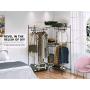 VIPEK 5 Tiers Wire Garment Rack Heavy Duty Clothes Rack Portable Clothes Wardrobe Compact Extra Large Armoire Storage Rack Metal Clothing Rack, 74.4''L x 17.7''W x 76.8''H, Max Load 595.35LBS, Black