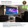Elite Screens Manual B, 120-INCH 16:9, Manual Pull Down Projector Screen 4K / 8K Ultra HDR 3D Ready with Slow Retract Mechanism, 2-YEAR WARRANTY, M120H, Black