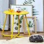 Grand patio Round Metal Side/End Table, Steel Patio Coffee Table for Bistro, Porch, Weather Resistant Outside Table Small (Yellow) Grand patio Round Metal Side/End Table, Steel Patio Coffee Table for Bistro, Porch, Weather Resistant Outside Table Small (Yellow)