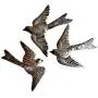 Large Metal Birds, Decorative, Ornamental, Set of 3, Wall Hanging, Handmade in Haiti, Garden Decorations 11 x 12 Inches