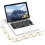 LapGear Designer Lap Desk with Phone Holder and Device Ledge - Gold Quatrefoil - Fits up to 15.6 Inch Laptops - Style No. 45416,Medium - Fits up to 15.6'' Laptops