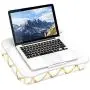 LapGear Designer Lap Desk with Phone Holder and Device Ledge - Gold Quatrefoil - Fits up to 15.6 Inch Laptops - Style No. 45416,Medium - Fits up to 15.6'' Laptops