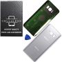 CELL4LESS Compatible Back Glass Cover Back Battery Door w/Pre-Installed Adhesive Replacement for Samsung Galaxy S8 OEM - All Models G950 All Carriers- 2 Logo - OEM Replacement (Arctic Silver)