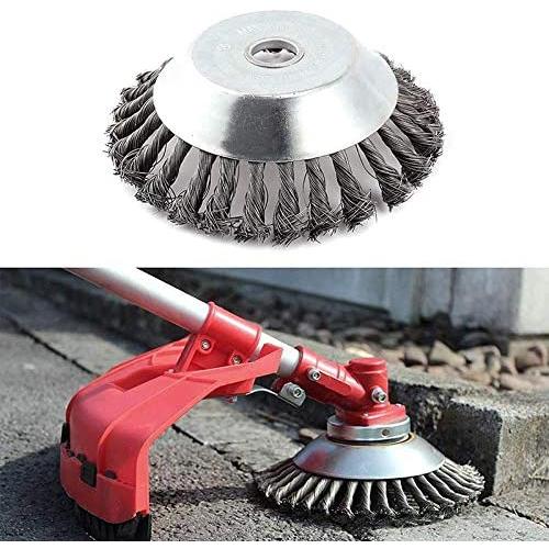 SOFW Wire Trimmer Blade Steel Wire Wheel Garden Brush Lawn Mower Cutter Blade Trimmer Metal Blades Trimmer Head Garden Grass Trimmer Head