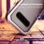 Ghostek Atomic Slim Galaxy S10 Clear Case with Space Metal Bumper Super Heavy Duty Protection Military Grade Shockproof Design and Wireless Charging Compatible for 2019 Galaxy S10 (6.1 Inch) - (Black)