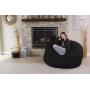 Chill Sack Bean Bag Chair: Giant 5 Memory Foam Furniture Bean Bag - Big Sofa with Soft Micro Fiber Cover - Black