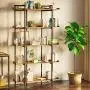 Rolanstar Bookshelf Bookcase, 5-Tier 6 Foot Etagere Bookshelf, Metal and Wood Industrial Bookshelf, Free Standing Open Storage Display Shelves Organizer Rolanstar Bookshelf Bookcase, 5-Tier 6 Foot Etagere Bookshelf, Metal and Wood Industrial Bookshelf, Free Standing Open Storage Display Shelves Organizer