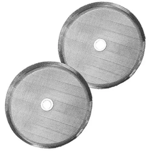 French Press Replacement Filter Screen (2pack) - Includes Metal Center Ring - Universal 8-Cup Stainless Steel Reusable Filter