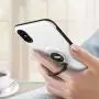 DESOF iPhone X Case, iPhone 10 Case with Ring Holder Kickstand, 360°Adjustable Ring Grip Stand Work with Magnetic Car Mount Anti-Fingerprint Slim Cover for Apple iPhone X (2017) 5.8 inch - White