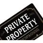 HISVISION Private Property No Trespassing Sign with Metal Stakes, 12'' x 8'' Heavy Duty Aluminum Reflective No Trespassing Sign for Lawn House Yard HISVISION Private Property No Trespassing Sign with Metal Stakes, 12'' x 8'' Heavy Duty Aluminum Reflective No Trespassing Sign for Lawn House Yard