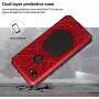 Feitenn Google Pixel 3A XL Case, Pixel 3A XL Case Heavy Duty, Gorilla Glass Armor Aluminum Alloy Metal Cover Bumper Military Shockproof Hard Defender Men Gift for Google Pixel 3A XL - Red