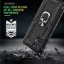 Samsung A51 5G Case, Galaxy A51 5G Phone Case with HD Screen Protector, Gritup [Military Grade] 360 Degree Rotating Metal Ring Holder Kickstand Armor Cover Phone Case for Samsung A51 5G Black
