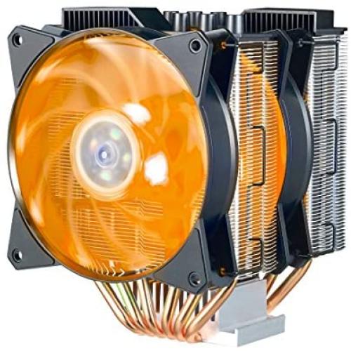 Cooler Master MasterAir MA621P RGB ThreadRipper TR4 Twin Tower CPU Air Cooler 6 CDC 2.0 Heatpipes, Aluminum Fins, Push-Pull, Dual MF120R RGB Fans RGB Lighting