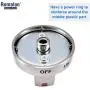 DG64-00473A Burner Dial Knob (Upgrade&Durable) with Metal Ring for Samsung Range Oven Replaces DG64-00347A,AP5917439, PS9606608 by Romalon