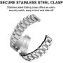 ACESTAR Compatible with Samsung Galaxy Watch 3 41mm band sets,2-Pack 20mm Stainless Steel Metal Band+ Mesh Loop Bracelet Replacement for Galaxy Watch 3 41mm Silver