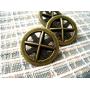 Bezelry 15 Pieces Asterisk Metal Antique Brass Color Metal Shank Buttons. 20mm (3/4 inch)