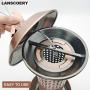 LANSCOERY Metal Wild Bird Feeder Hanging with High Seed Capacity for Garden Yard Decorations, Weatherproof Birdfeeder Perches, Dome Shaped Roof (Brown)