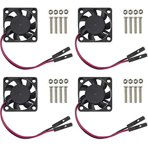 Easycargo Raspberry Pi 4 Fan 30x30x7mm, Raspberry Pi Cooling Fan Brushless 3.3V 5V DC Quiet Fan for Raspberry Pi 4B, Pi 3B+, RetroFlag NESPI Case (30mmx30mmx7mm) (Black 4-Set) Easycargo Raspberry Pi 4 Fan 30x30x7mm, Raspberry Pi Cooling Fan Brushless 3.3V 5V DC Quiet Fan for Raspberry Pi 4B, Pi 3B+, RetroFlag NESPI Case (30mmx30mmx7mm) (Black 4-Set)