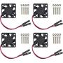 Easycargo Raspberry Pi 4 Fan 30x30x7mm, Raspberry Pi Cooling Fan Brushless 3.3V 5V DC Quiet Fan for Raspberry Pi 4B, Pi 3B+, RetroFlag NESPI Case (30mmx30mmx7mm) (Black 4-Set)