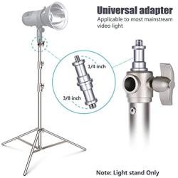 Neewer Stainless Steel Light Stand 102 inches/260 centimeters Heavy Duty with 1/4-inch to 3/8-inch Universal Adapter for Studio Softbox, Monolight and Other Photographic Equipment