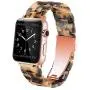 YGTIECS Resin Apple Watch Band Compatible with Apple Watch 42mm/44mm, top Resin Combine with Stainless Steel Connector for iwatch Band Series 6 5 4 3 2 1 for Women and Men-Brown Tortoise YGTIECS Resin Apple Watch Band Compatible with Apple Watch 42mm/44mm, top Resin Combine with Stainless Steel Connector for iwatch Band Series 6 5 4 3 2 1 for Women and Men-Brown Tortoise