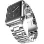 HUANLONG Compatible with Apple Watch Band, Solid Stainless Steel Metal Strap Band w/Adapter+Case Cover for Apple Watch iWatch 38/42mm (H Silver 38mm)