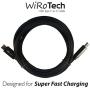 USB C Cable, WiRoTech Black USB-C to USB-C Fast Charging Cable (1 Foot, Black)
