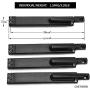 N / A Cast Iron Grill Burner Tube Pipe Kit Gas Grill Replacement Parts for Jennair 720-0061, 720-0062, 720-0063, Nexgrill 720-0671, 720-0165, Charbroil Gas Grill Models, (4-Pack)
