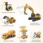 Construction Vehicles Truck Toys, Geyiie Kids Engineering Playset Metal Truck Head, Excavator Digger Bulldozer Forklift Trucks Trailer Cement Toys Gift for Toddlers Kids 3 4 5 6 Year Old Boy Construction Vehicles Truck Toys, Geyiie Kids Engineering Playset Metal Truck Head, Excavator Digger Bulldozer Forklift Trucks Trailer Cement Toys Gift for Toddlers Kids 3 4 5 6 Year Old Boy
