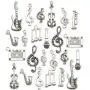 Sailanzi 100g(60pcs) Craft Supplies Antique Silver Instrument Music Notes Charms Pendants for Jewelry Making Crafting Findings Accessory for DIY Necklace Bracelet Earrings SM99 Sailanzi 100g(60pcs) Craft Supplies Antique Silver Instrument Music Notes Charms Pendants for Jewelry Making Crafting Findings Accessory for DIY Necklace Bracelet Earrings SM99