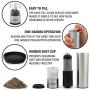 Electric Salt or Pepper Grinder - Battery Operated Ceramic Burr Peppermill Shaker - Automatic Stainless Steel Grinders - Mill With LED Light by Eparé