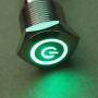 ESUPPORT 16mm 12V 3A Power Symbol Angel Eye Halo Car Green LED Light Metal Push Button Toggle Switch Socket Plug Wire