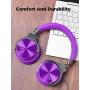 COWIN E7 PRO [Upgraded] Active Noise Cancelling Headphones Bluetooth Headphones with Microphone/Deep Bass Wireless Headphones Over Ear, 30 Hours Playtime for Travel/Work, Purple