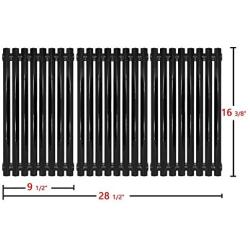 Hongso PCA343 Porcelain Steel Cooking Grid Replacement for Select Uniflame Gas Grill Models, Grill Grates for Backyard Grill Models, 16 3/8'' Grill Replacement, Pack of 3