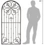 H Potter Garden Trellis for Climbing Plants Metal Wrought Iron Outdoor Wall Panel for Vines Flowers