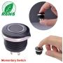 Ulincos Momentary Pushbutton Switch U19D1 1NO SPST Black Metal Shell with Green LED Ring Suitable for 19mm 3/4'' Mounting Hole Pack with a Resistor (Green)