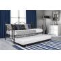DHP Tokyo Daybed and Trundle with Metal Frame, Twin Over Twin Size, Brushed Bronze