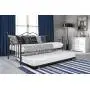 DHP Tokyo Daybed and Trundle with Metal Frame, Twin Over Twin Size, Brushed Bronze