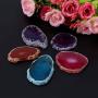 Agate Slice, 5 Pcs Natural Agate Slices Multi-uses Irregular Shaped Lot DIY Decoration Supplies Red Blue Purple 30-40mm