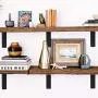 Black Shelf Brackets 12 Inch Heavy Duty Metal Shelf Supports Holders, Rustic Decorative Iron L Angle Brackets for Shelves Wall Mounted (6 Pack) Black Shelf Brackets 12 Inch Heavy Duty Metal Shelf Supports Holders, Rustic Decorative Iron L Angle Brackets for Shelves Wall Mounted (6 Pack)