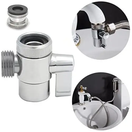 CIENCIA Brass Sink Faucet Diverter Valve to Sink Hose Sprayer,Faucet Splitter for Kitchen,Sink Faucet Replacement Part M22 x M24,SBA021