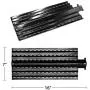 Hongso Porcelain Steel Heat Plates Shield Replacement Parts for Charbroil 464224411 466224411, Kenmore 415.16135110 Gas Grill, Flame Tamer G524-0032-W1, 16 Inch Grill Heat Tent, PPC0044 (4 Pack)