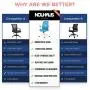 NOUHAUS Palette Ergonomic Office Chair Comfortable Swivel Computer Desk Chair, Lumbar Adjust Rolling Chair. (Blue)
