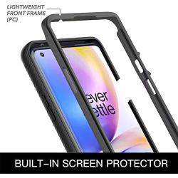 Muokctm for OnePlus 8 Pro 2020 Case, Rugged Hybrid Crystal Clear Full Body Fit Cover, with [Metal Ring] Armor for OnePlus 8 Pro Phone (Black)