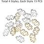 PH PandaHall 60 pcs 4 Colors Tibetan Style Alloy Autism Awareness Charms Puzzle Piece Metal Link for Bracelet Jewelry DIY Craft Making