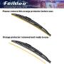 Windshield Metal Frame Wiper Blades 26'' + 20'' Car Front Window U J Hook Bracketless Beam Wiper Blade（set of 2)