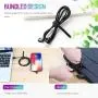 iPhone Charger Cable,ROCK Metal Charge & Sync Cable,180 Degree U-Shaped Nylon Braided Data Cord for Gaming, for iPhone X/iPhone 8/8 Plus/7/7 Plus/6/6 Plus/5s/iPad. (Black) iPhone Charger Cable,ROCK Metal Charge & Sync Cable,180 Degree U-Shaped Nylon Braided Data Cord for Gaming, for iPhone X/iPhone 8/8 Plus/7/7 Plus/6/6 Plus/5s/iPad. (Black)